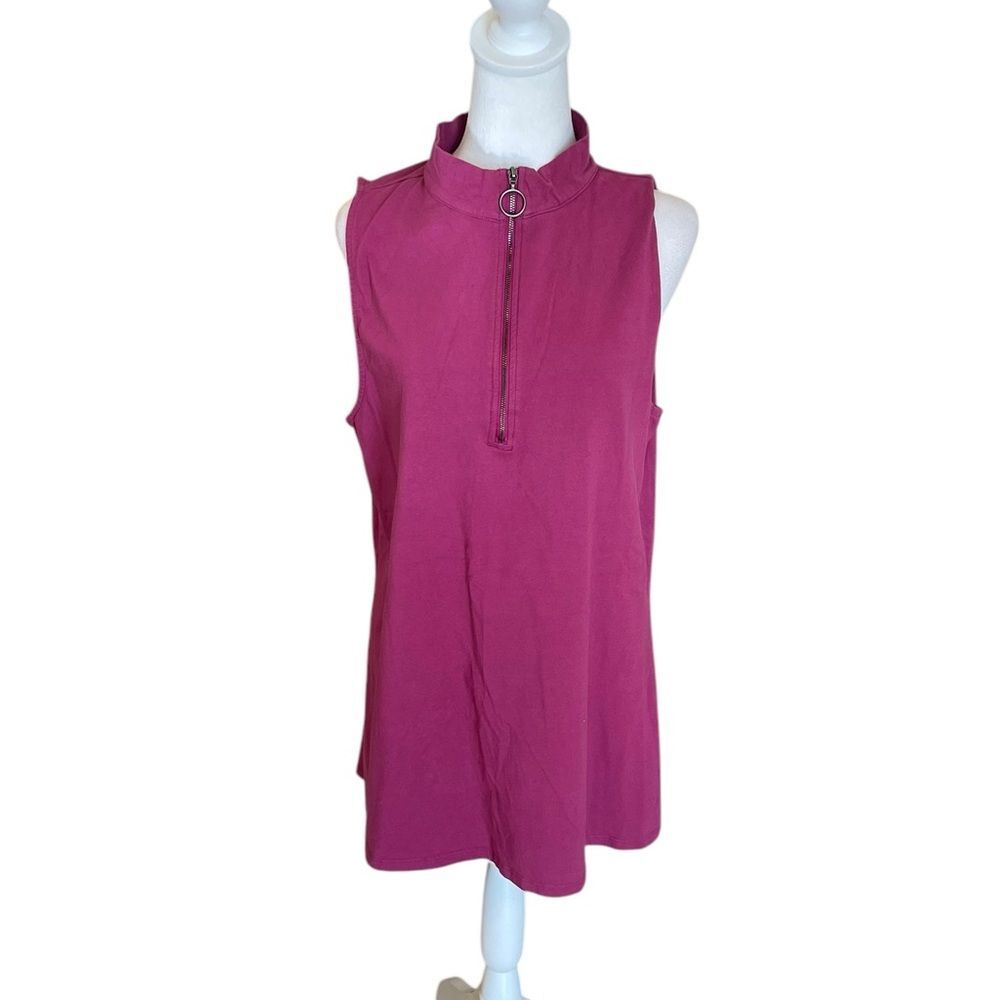 Torrid Foxy Mock Neck Zip Up Tank Top Womens Size 3X Purple
